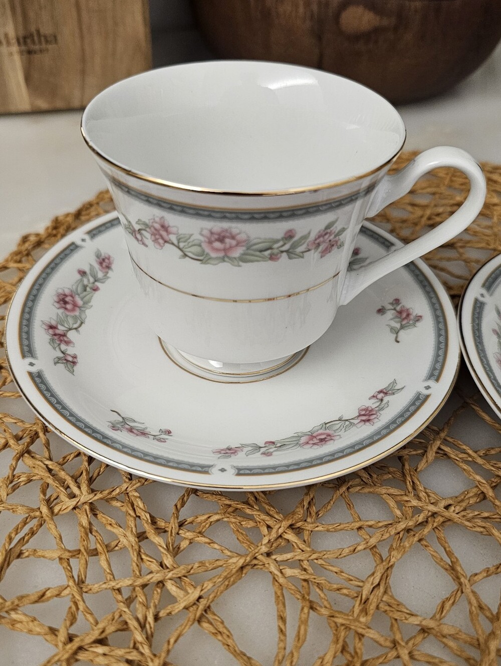 China Pearl Irene Vintage Fine China Teacup And Saucer Set Of 2
